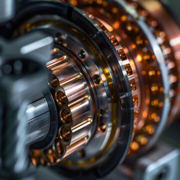 Highresolution macro image of stepper motor copper windings Canon EOS