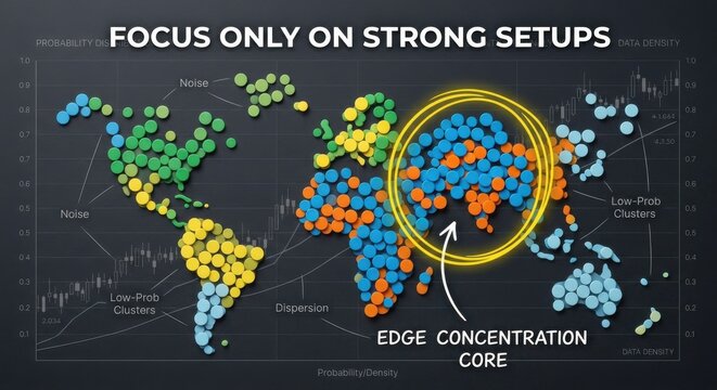 Global Data Distribution Map Featuring Concentrated Clusters
