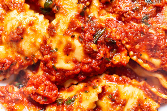 plate of italian ravioli pasta