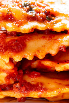 plate of italian ravioli pasta