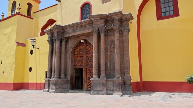Main Entrance Cantera Portal Parroquia San Juan Bautista San Juan del Rio Mexico