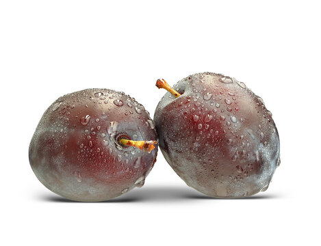 two purple plums