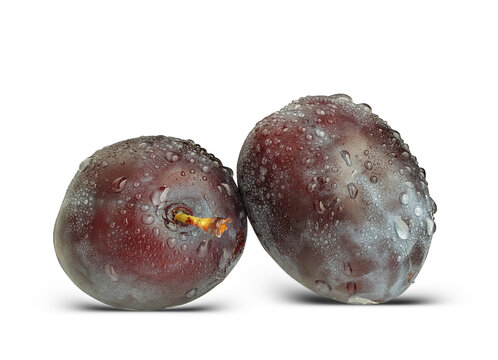 two purple plums