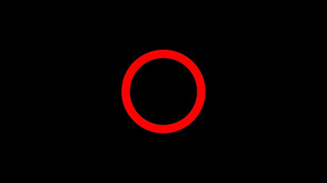Vibrant red circle burst firework explosion animation, geometric motion graphic, isolated video overlay element