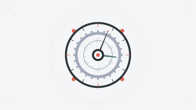 Digital Compass Navigation Interface Rotating on Light Background