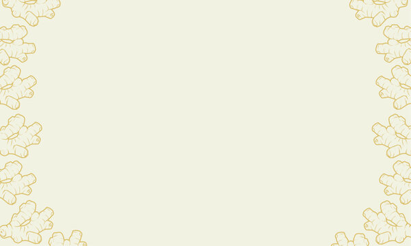 Doodle ginger root hand draw retro of background
