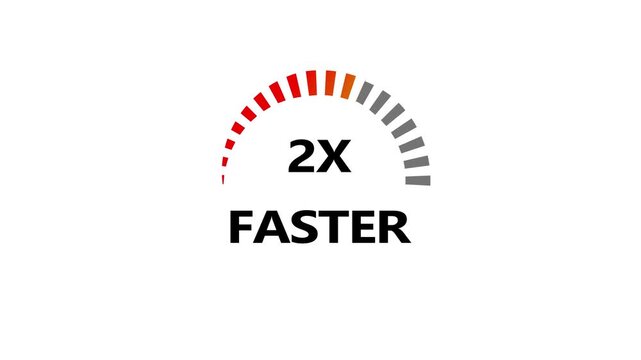 2 X Number Animation.2X Faster Speed and Performance Boost Animation