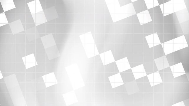 Abstract white and gray gradient background pixel grid pattern with grey geometric shapes, ideal for digital backgrounds or minimalist design projects. Monochromatic and modern aesthetic.