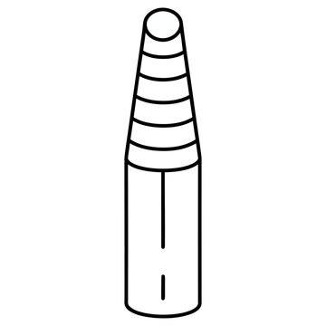 Tapered cylinder with horizontal lines