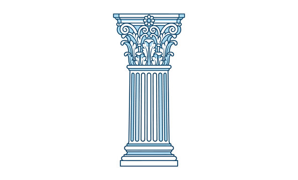 Corinthian Column Vector Illustration