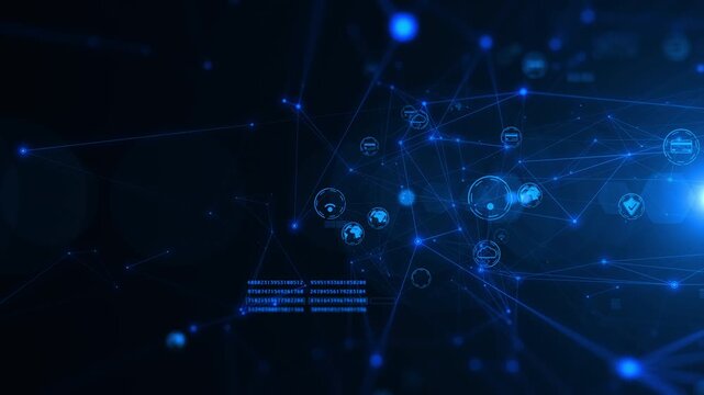 Global Network Connection Structure with Cyber Security Padlock Protection. Digital Network Safety Concept Preventing Virus Malware and Cyber Crime. High Speed Internet Technology Background.