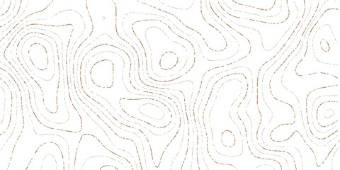 Hand-drawn topographic contour line pattern. Seamless map texture background with elevation curves. Earthy brown and beige lines for geographic or decorative design. © MD.HUZZATULLAHISLAM