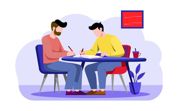 Coworkers Discussing Together
