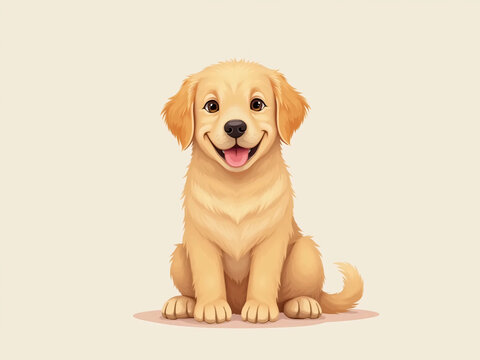 かわいいゴールデンレトリバーの子犬