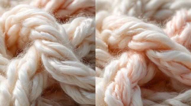 Tactile comfort highlighted in bright abstract studio setup featuring intertwined soft wool fibers