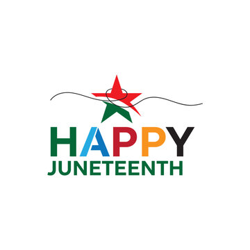 Juneteenth Day Celebration Logo with Freedom and Equality Symbol