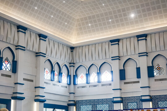 Interior Of Masjid Agong Raja Hamidah, Batam, Indonesia