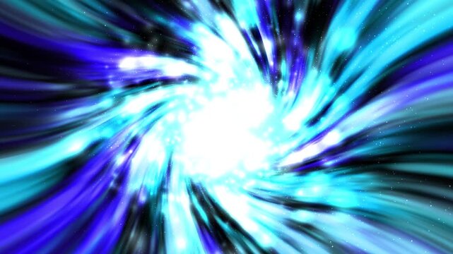 ワープの様に広がる青い光の渦