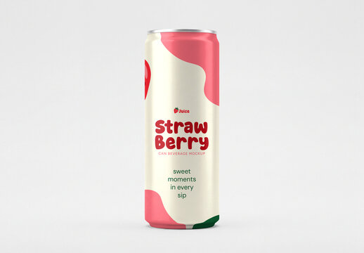 Juice Drink Can Mockup