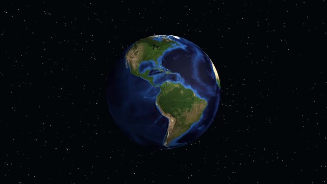 Earth zoom in animation from outer space to Surprise Arizona United States showing geographic data infographics.