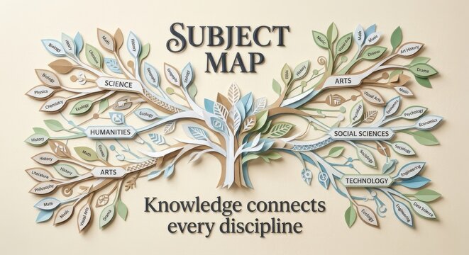 Subject Map Knowledge Tree Illustration