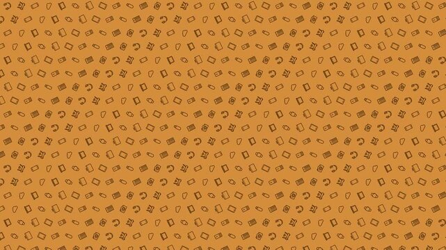 Orange tech Themed Pattern 4K 60FPS seamless Looping Video Background