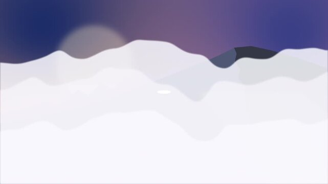 minimalist animation mountain range sunrise sky landscape motion graphic