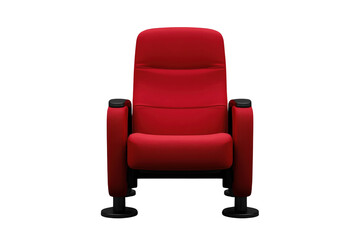 Obraz premium Red Upholstered Theater Seat