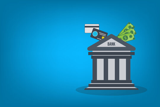 Business Banking and Financial Management Concept with Money and Cards