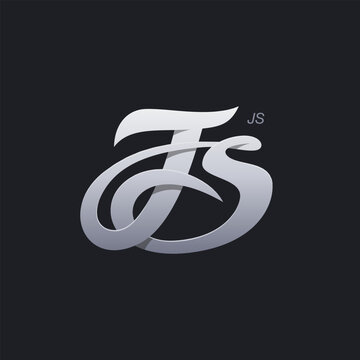 Letter J and S Monogram Logo Design Vector