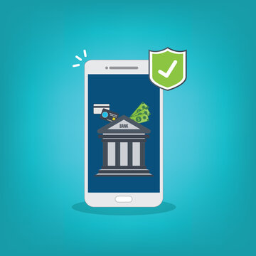 Cashless Payment and Mobile Wallet Banking Concept