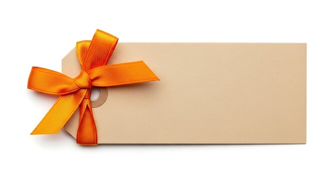 Elegant gift box with vibrant orange ribbon bow