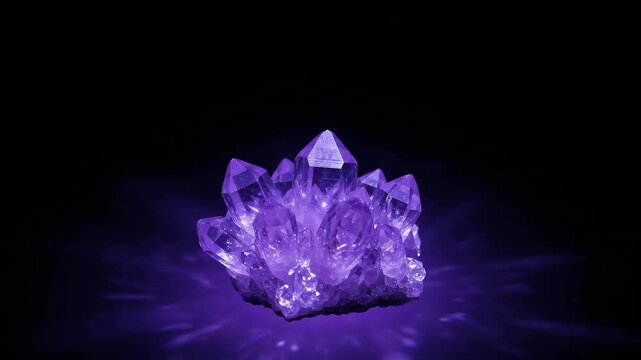 Amethyst Geode Crystal Violet Prismatic Aura and Radiance