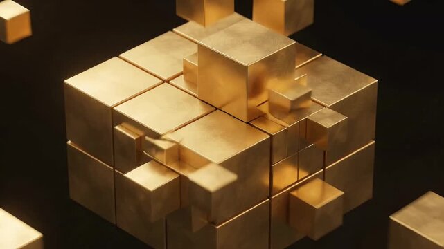 Iron Pyrite Cubic Crystal Interlocking Assembly and Growth