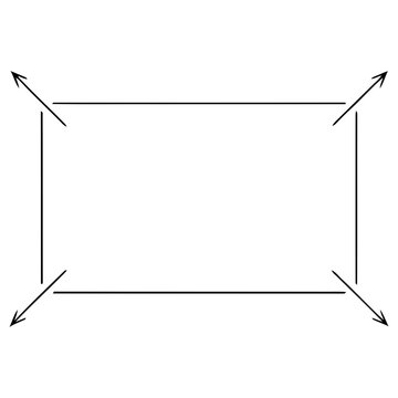 Rectangle with arrows