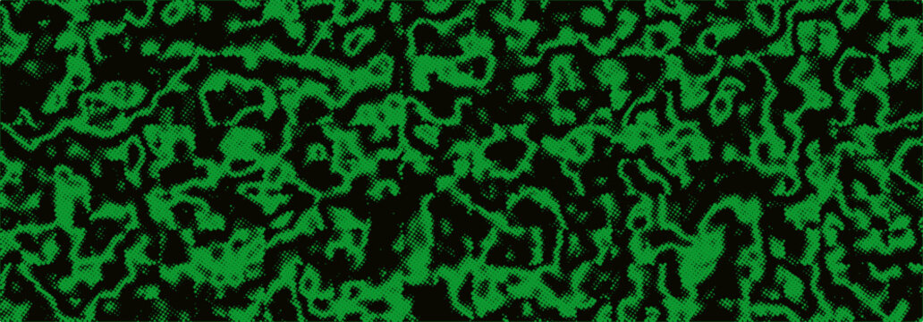 Abstract green liquid camouflage pattern, organic toxic slime texture, neon topographical map background, fluid noise vector