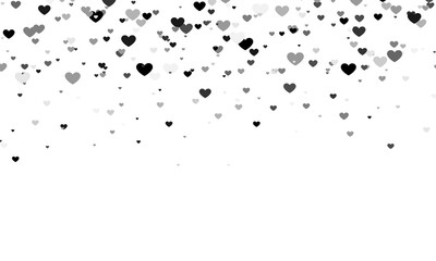 Obraz premium Heart shape confetti falling isolated on white background. Confetti heart background