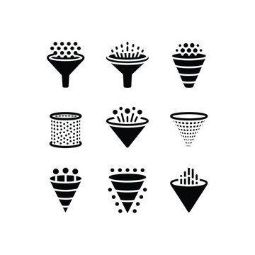 Set of filter icons, vector illustration big icon set collection