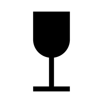Fragile glass packaging handling symbol