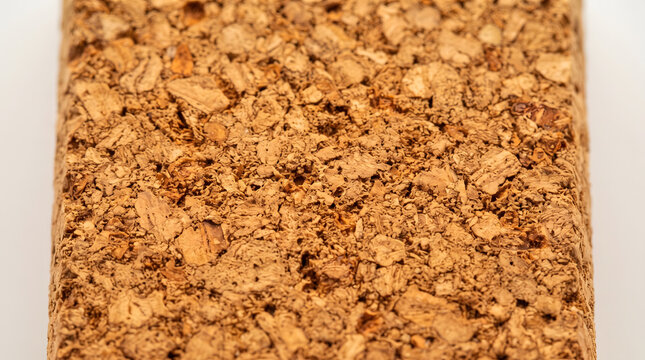 Natural cork board texture surface close-up.