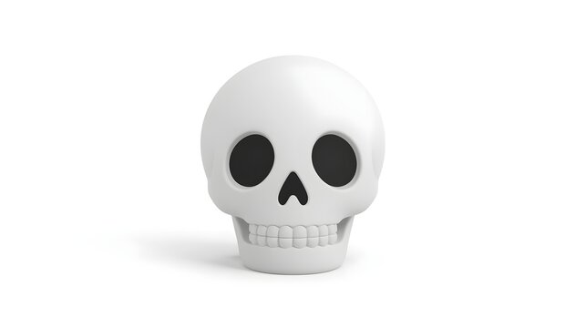 3D Skull Face Emoji Emoticon Design