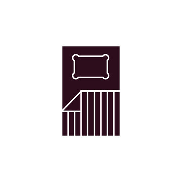 Simple Bed Sleeping Icon