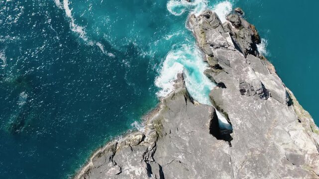 Aerial view of Wuyan cape in Taiwan