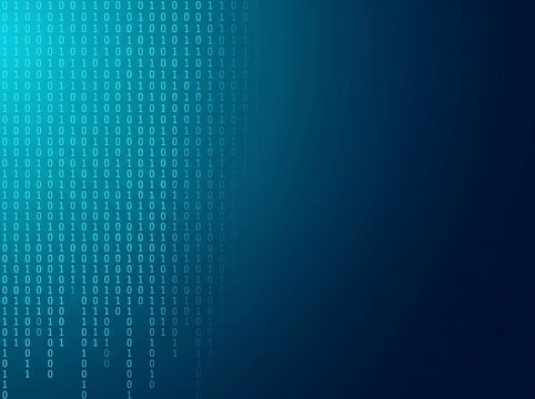 Binary Code Technology Background with Copy Space