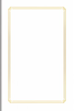 AI Generative. Minimalist Chinese Border Frame with Gold Geometric Corner Ornaments. 2