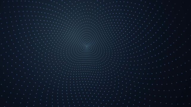 Abstract background featuring intricate geometric dot patterns glowing softly in deep blue tones with smooth textural gradients.
