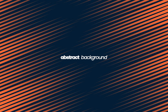 Futuristic Diagonal Halftone Speed Stripe Texture Abstract Background with Glowing Orange Lines on Dark Blue for Athletic Esports Apparel Graphic Design