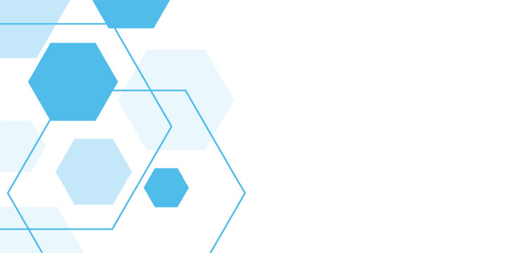 Abstract blue hexagon banner background. Eps10 vector