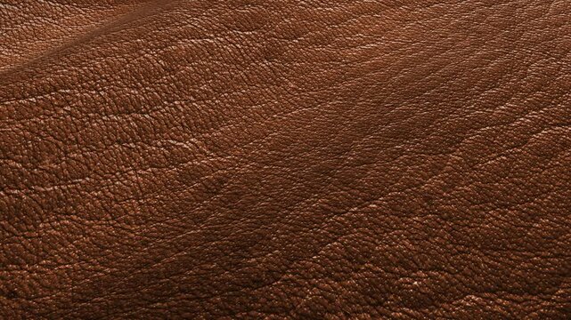 Dark Brown Vintage Leather Waves Creating a Seamless Looped Movement with Aged Texture and Rich Material Detail for Premium Luxury Background Design