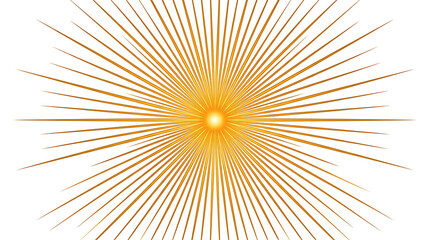 Fototapeta premium Radiant Yellow and Orange Sunburst Background with Glowing Light Rays, Abstract Vector Illustration, Explosive Energy Beams, and Bright Summer Wallpaper Design